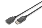 Digitus ASSMANN DisplayPort ilginimo kabelis - DisplayPort (ki&scaron;tukas) - DisplayPort (lizdas) - 2 m (DisplayPort 1.2) - Lietas - Juodas (AK-340200-020-S)