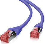 Pataisos laidas helos Cat.6 S/FTP dvigubai ekranuotas halogeno neturintis violetinis 20 m