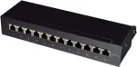 Logilink Patchpanel stalinis/sieninis Cat.6A STP 12 prievadų, juodas (NP0019B)