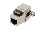 Keystone lizdas Extralink CAT6 STP RJ45, moteri&scaron;kas, plieno spalvos, 1 vnt.