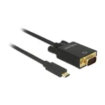 Vaizdo kabelio adapteris DeLOCK 85261 USB Type-C į VGA 1 m Juoda