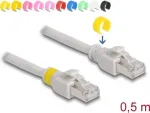 Tinklo kabelis DeLOCK RJ45 Cat.6A S/FTP 0,5 m pilkas
