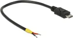 USB laidas DeLOCK 0,15 m Micro-USB B juodas