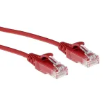ACT Red 1 m LSZH U/UTP CAT6 plonas pataisos laidas su RJ45 jungtimis, be užkabliukų
