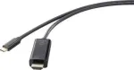 Renkforce RF-4531592 vaizdo kabelis-adapteris 1,8 m USB Type-C HDMI juodas (RF-4531592)