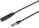 Renkforce 1 m automobilinės antenos prailginimo kabelis, 3,5 mm ki&scaron;tukas, juodas RF-5087926