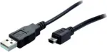 USB laidas ShiverPeaks BS77163 3 m USB 2.0 A&ndash;Mini-B juodas