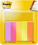 3M 7100259441 lipnūs bloknotai stačiakampiai Žalia, Oranžinė, Rožinė, Violetinė, Geltona 50 lapų