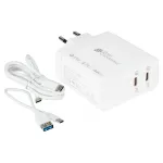 Good Connections GC USB greitasis įkroviklis 140W GaN, 2x USB-C, PD 3.1, QC 5.0, PPS baltas