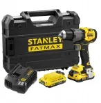 STANLEY FATMAX SFMCD726D2T 18V akumuliatorinis kombinuotas gręžtuvas be &scaron;epetėlių (2x 2.0Ah baterijos, įkroviklis, TSTAK dėklas)