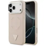 Guess Triangle Logo MagSafe Dėklas, skirta iPhone 17 Pro (Rožinė)
