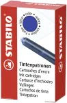 STABILO 5/0-041 ra&scaron;alo kapsulės plunksnakočiams, karali&scaron;kai mėlynos, 6 vnt.
