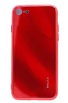 Evelatus Apple iPhone 7/8 Water Ripple Gradient Color Anti-Explosion Tempered Glass Case Gradient Red-Black