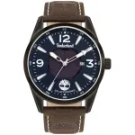 Timberland vyri&scaron;kas laikrodis TBL16004JYU03 43 mm mėlynas ciferblatas, ruda odinė apyrankė