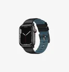 UNIQ Linus Apple Watch Strap Series 1/2/3/4/5/6/7/8/9/SE/SE2/SE3/Ultra/Ultra 2/Ultra 3 42/44/45/49mm Airosoft Silicone Midnight Black