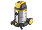 STANLEY SXVC30XTDE drėgno ir sauso valymo siurblys, 30 l, 1600 W, nerūdijantis plienas, juoda ir geltona