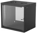 Intellinet 714174 19 colių tinklo spinta tvirtinama prie sienos 9U, 540&times;487&times;400 mm, stiklinės durys su spyna, iki 50 kg, i&scaron;ardyta, juoda