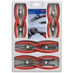 Knipex Precision Circlip Pliers Set 00 20 04 SB &ndash; replių rinkinys vidiniams ir i&scaron;oriniams fiksavimo žiedams