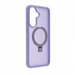 Evelatus Samsung Galaxy A57 Shield Case su MagSafe ir stovu, matinis žiedas, levandų violetinė
