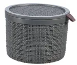 CURVER pintinė su dangteliu Jute Round 2L &Oslash;17x13cm tamsiai pilka