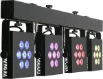 EUROLITE LED KLS-3002 MK2 kompakti&scaron;kas &scaron;viesos rinkinys AIR 4x RGBWA/UV prožektoriai DMX belaidis