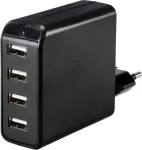 VOLTCRAFT UC-4AXX001 USB įkroviklis 24 W 4x USB-A juodas vidaus