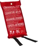 ABUS LD1118 ugnies gesinimo antklodė 100 x 100 cm, stiklo pluo&scaron;tas, raudona, DIN EN 1869:2001, 86672