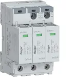 Hager SPE340 2 tipo vir&scaron;įtampių apsaugos įtaisas, 3 polų, TNS/TT, 275V, 20kA, 40kA Imax