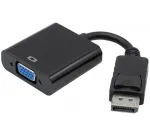 Exertis Connect DisplayPort 1.2 į VGA adapteris su stereo garsu, aktyvus, DisplayPort vyri&scaron;kas į VGA moteri&scaron;ką, juodas (127370)