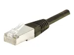 EXERTIS CONNECT Cat6 F/UTP komutacinis kabelis, 3 m, juodas, plonas snagless laikiklis 234250