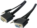 EXERTIS CONNECT S-VGA monitoriaus kabelis su audio, 15-pin HD D-Sub male to male, 5,0 m, juodas 137221