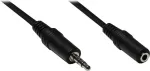 GoodConnections 3,5 mm garso prailginimo kabelis, vyri&scaron;kas į moteri&scaron;ką, 3 polių, juodas, 2,5 m AS-35V25