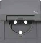 Gira TX_44 SCHUKO lizdo dangtelis su atlenkiamu vir&scaron;eliu, antracito spalvos 492267