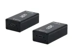 EXSYS EX-1502HMVS Pramoninis 1 prievado USB-C 3.2 Gen 1 į USB-A adapteris su 15KV ESD apsauga, DIN bėgelio tvirtinimu, 9-48V DC