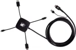 Kramer K-SPIDER daugiaformatis pateikčių adapterio kabelis - HDMI/DisplayPort/Mini DisplayPort/USB-C į HDMI/USB - 3,05 m - 4K aktyvus 91-00015599