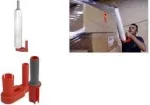 RAADHUIS rankinis plėvelės įtempimo dozatorius, raudonos/pilkos spalvos plastikas, 2 dalių, ritiniams iki 500 mm pločio, 38&ndash;76 mm &scaron;erdies (RD-351196)
