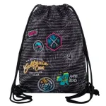 Gymsack Coolpack Sprint Sprint Badges Girls Grey &ndash; kuprinė su rai&scaron;teliu
