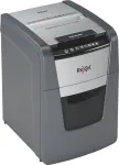 Rexel Optimum Auto+ 100M popieriaus smulkintuvas, mikro pjūvis, 55 dB, 22 cm, juoda, pilka