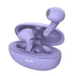 Trust Yavi belaidės ausinės TWS į ausis, skambučiams/muzikai, USB-C, Bluetooth, violetinės