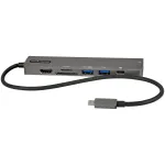StarTech.com USB-C kelių prievadų adapterio stotelė, USB-C į 4K 60Hz HDMI, Gigabit Ethernet ir 100W ne&scaron;iojamojo kompiuterio įkrovimas, skirta Macbook Pro / Air ir Windows