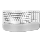 Logitech Wave Keys klaviatūra belaidė RF Bluetooth QWERTZ voki&scaron;ka balta