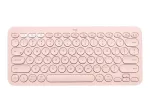 Belaidė Bluetooth klaviatūra Logitech K380 Multi-Device, rožinė, QWERTZ