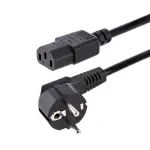 StarTech.com 1m maitinimo laidas, EU Schuko į C13, 18AWG, 250V 10A, juodas
