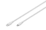 DIGITUS USB silikoninis įkrovimo kabelis USB-C &ndash; Lightning USB 2.0 60W &ndash; 2m baltas
