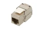Extralink Keystone CAT6A STP RJ45 kampinis metalinis ki&scaron;tukinis lizdas, vieno prievado