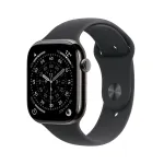 APPLE Watch Series 11 GPS + Cellular 46mm titano korpusas su juodu sportiniu dirželiu M/L
