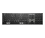 HP 725 belaidė klaviatūra, kelių įrenginių, įkraunama, pilno dydžio (100%), RF belaidis + Bluetooth, juoda