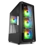 PC korpusas Sharkoon TK4 RGB Midi Tower juodas