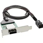 InLine SAS HD adapterio laikiklis žemo profilio lizdui, i&scaron;or. SFF-8088 / vid. SFF-8643, 0,5 m
