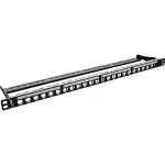 Tu&scaron;čias pataisų skydelis 19 colių InLine 76824C 24 prievadams RJ45 keystone moduliams 0,5U juodas